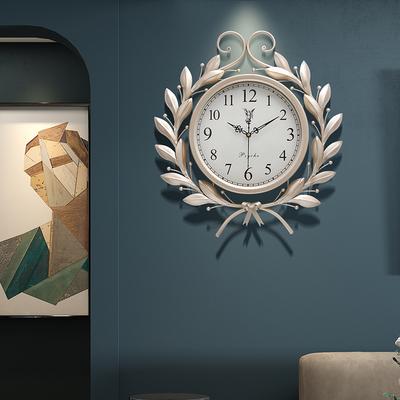 美式艺术品轻奢创意时尚钟表时钟挂钟现代简约家用客厅个性石英钟